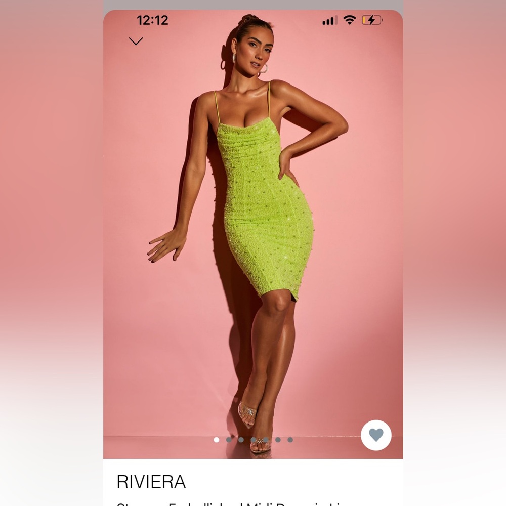 Oh Polly lime green dress